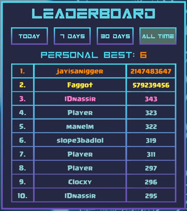 Chase high score in Slope 3